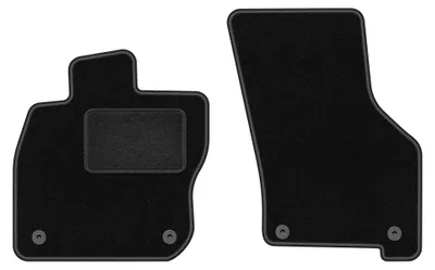 Zdjęcie produktu dla Dywaniki samochodowe welurowe przednie do: Skoda Octavia IV E-Tec (2020-, sedan, kombi, liftback) czarne, dopasowane