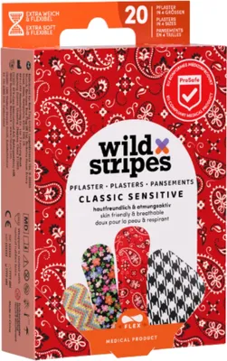 Obrázek produktu pro Náplasti Wild Stripes Classic sensitive Fashion Int 20 ks