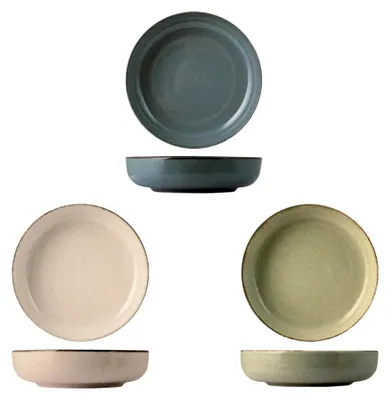 Produktbild von Set aus 4 tiefen Tellern Pearl aus Porzellan, 19 cm