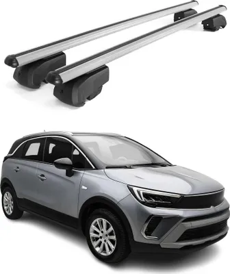 Image de Barres de toit Transversales pour Opel Crossland X 2017-2023 Alu Gris ABE