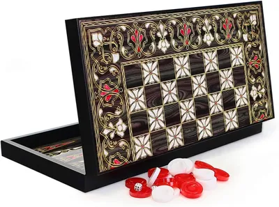 Produktbild von Semus Antep Backgammon Turecký Tavla XXL Intarziran vzhľad Mother of Pearl Design