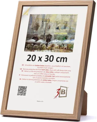 Produktbild von Fotoliste Holz, braun, 20x30 cm, mit Acrylglas, für Fotos und Dokumente