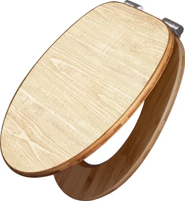 Produktbild von banjado Design WC Sitz Bambus Absenkautomatik -Bretter - Toilettendeckel mit Absenkautomatik Holz/hochwertiger Bambus Klodeckel/WC-Sitz für alle gängigen Toiletten [TDB2 11276]