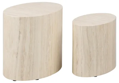 Image de Mice table basse lot de 2 pièces beige.