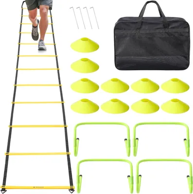 Produktbild von Fußball Trainingsmaterial - Fußball Trainingsset - Fußball Trainer - Fußball Zubehör - Fußball Trainingsartikel - Verbessere deine Fußballfähigkeiten!