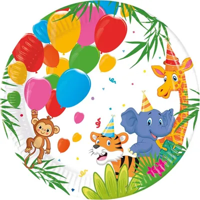 Zdjęcie produktu dla Talerzyki Papierowe Jungle 8Szt, 20 Cm