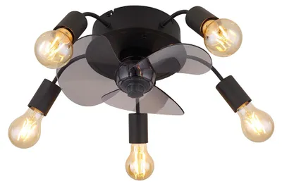 Produktbild von LED Deckenventilator, schwarz, Fernbedienung, Vor-Rücklauf, D 42 cm