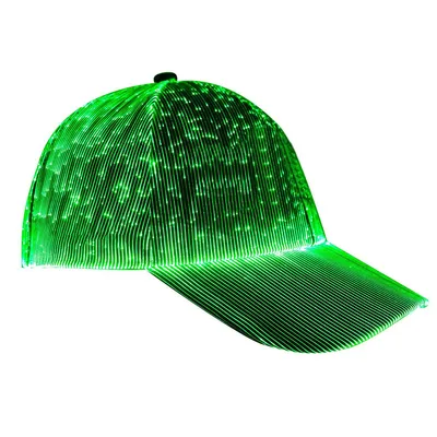 Produktbild von Leuchtende LED Baseball Cap USB, Party Kappe mit 7 Farben Licht, wiederaufladbar, verstellbar für Festival, Konzert, Rave & Halloween