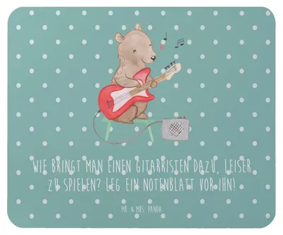 Produktbild von Mr. & Mrs. Panda Mauspad Gitarren Trick - Meeresbrise - Geschenk, Liebe, Akustik, laptop mousepad, Musiker, Lernen, pc, Musik, Mouse Pad, mousematte, Freiheit, Abenteuer