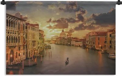 Produktbild von MuchoWow® Wandteppich Wandbehang Italien - Gondel - Canal Grande 150x100 cm Tapisserie Dekoration Wandtuch - Waschbar - Tapisserien - Wand-Decke