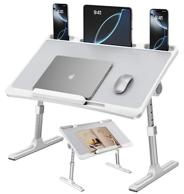 Image de Tablette d'ordinateur portable réglable pour lit et canapé
