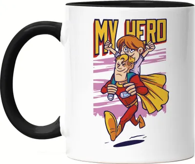 Produktbild von My Hero Tasse Schwarz Vatertag Geschenkidee Bester Papa Superhelden Vater