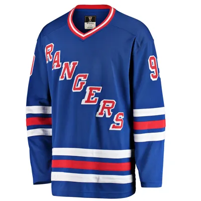 Produktbild von Wayne Gretzky #99 New York Rangers NHL Eishockey Fanatics Breakaway Trikot Vintage Blau-XL