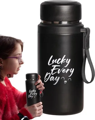 Produktbild von Famanu Isolierte Tasse - Mit Teefilter, 800ml - Schwarz