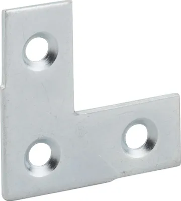 Image de Equerre de fenêtre pour porte, 30x30x12,5mm, bouts carrés, acier zingué - THIRARD