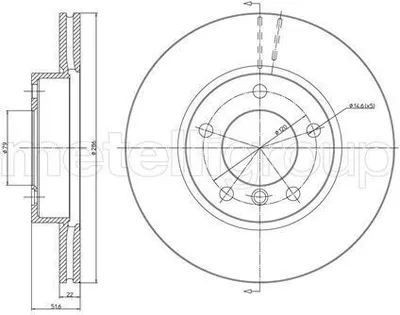 Produktbild von 2x METELLI Bremsscheibe 23-0474C für BMW 3 Limousine (E46) 3 Touring (E46)