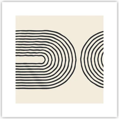 Produktbild von Poster - Poster ohne Rahmen - Linien Oval Minimalismus - 30x30 cm - Wand Bild - Wanddeko - Wandbilder - Kunstposter - Wandposter - Bilder - Kunstdruck - Wanddekoration - Wandbild - P2XAC30x30-4548