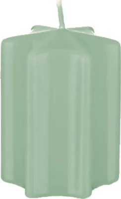 Produktbild von Adventset Sternkerzen Seemoos Seafoam 8 x 6 cm, 4 Stück