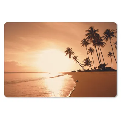 Produktbild von MuchoWow® Mauspad Mousepad Sonnenuntergang - Tropisch - Palme - Strand - Meer 27x18 cm - Mousepads - Maus Mat - Pad - Mausunterlage - Büroartikel - Desk Matten