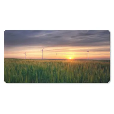 Produktbild von MuchoWow® Mauspad Mousepad Windmühle - Sonne - Gras 60x30 cm - Mousepads - Maus Mat - Pad - Mausunterlage - Nachhaltig