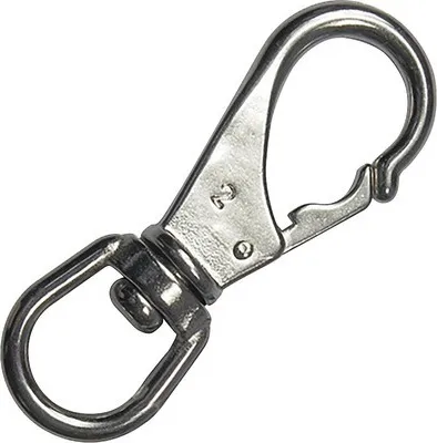 Produktbild von Drehwirbel-Karabinerhaken 85 mm Edelstahl