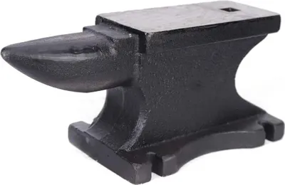 A black anvil on a white background.