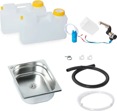 Immagine prodotto di Mini cucina da campeggio blocco cucina Barwig kit batteria lavello 325x265x100 mm