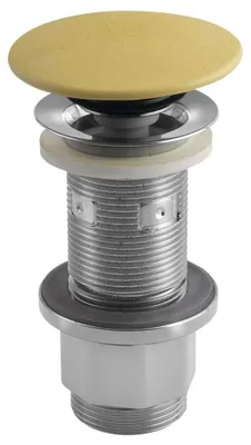 Obrázek produktu pro Umyvadlová odpadní sada 5/4", click-clack, betonová zátka, 10-80 mm, matná žlutá barva