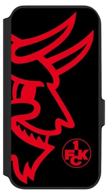 Produktbild von NIVOCASE Klapphülle für Samsung Galaxy A54 5G  Handyhülle aus Kunst Leder NIVOflip schwarz 1. FC Kaiserslautern Logo Offizielles Lizenzprodukt
