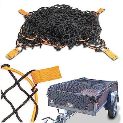 Produktbild von Anhängernetz elastisch 1,2x2,5 bis 2x4 m schwarz mit Gummiseilen