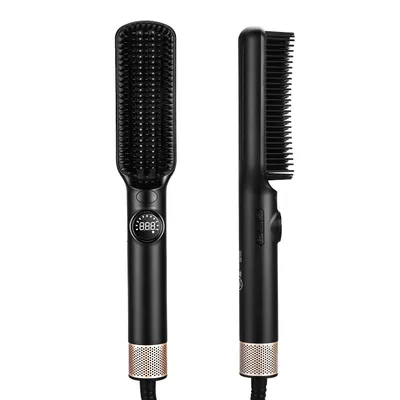 Produktbild von Haarglättbürste Kaltluft-Glättungskamm Kaltluft und beheiztes Glätten 100-230℃ mit LED-Anzeige Beheizter Glättungskamm 360° drehbarer Kabel schwarz