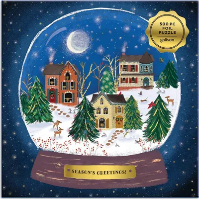 Produktbild von GALISON Metallic Quadratisches Puzzle Schneemann 500 Teile