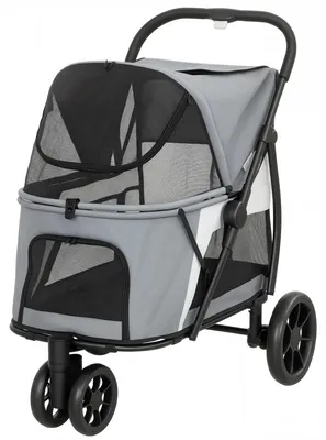 Produktbild von PawHut Hundewagen Faltbar Hundebuggy bis 20 kg mit waschbarem Kissen 3 Räder