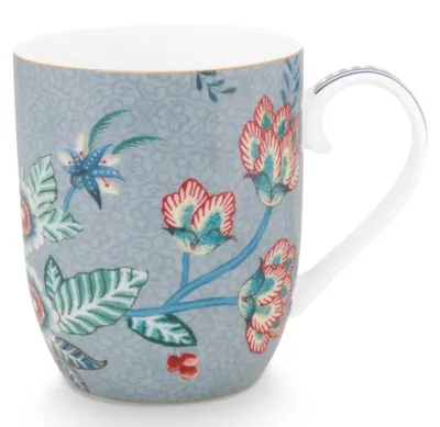Produktbild von PIP STUDIO Flower Festival Henkelbecher Light Blue145ml