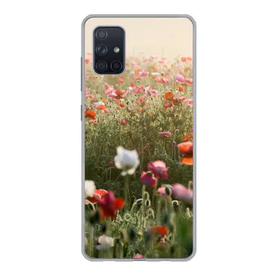 Produktbild von MuchoWow® Handyhülle Schutzhülle Hülle für Samsung Galaxy A71 Mohn - Farben - Pastell Silikon Softcase Handy Hülle - Kartenbesitzer