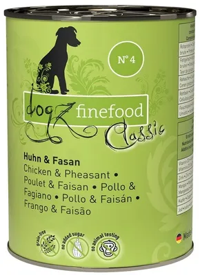 Produktbild von Dogz Finefood Hundenassfutter No. 04 Huhn & Fasan | 6 x 400 g