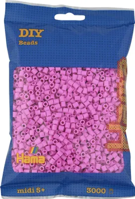 Produktbild von Hama Beutel mit 3000 Midi-Bügelperlen pastellpink