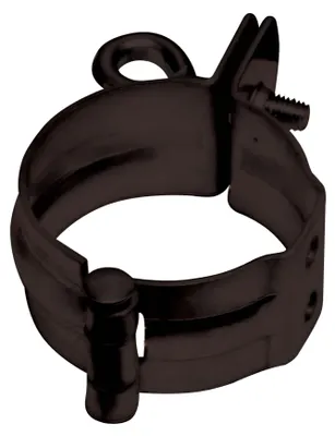Produktbild von INEFA Rohrschelle für Schraubmontage, PVC DN75 / 75mm, 25 Stück Dunkelbraun Stahl kunststoffbeschichtet, Fallrohr Befestigung, Dachrinnenzubehör