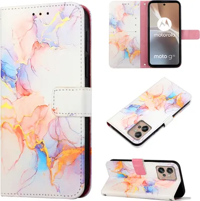 Obrázek produktu pro Moto G32 Pouzdro,PolyuretanKožené Pouzdro s Mramorovým Vzorem, Kapsy na Karty, Stojánek Pouzdro pro Motorola Moto G32 Bunt