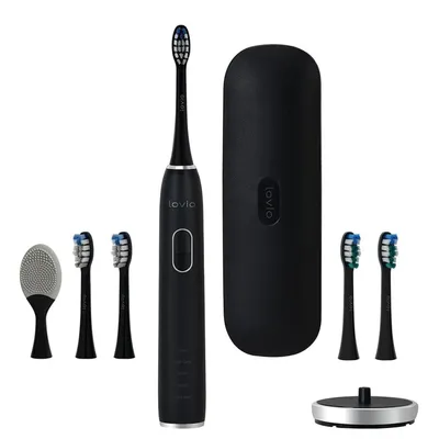 Image de Brosse à dents électrique Lovio SonicProtect PRO, noire, modèle LVTB124BK