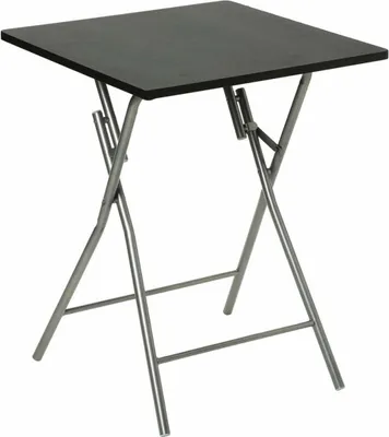 Image de Table Pliante Hespéride Noire Compacte, Robuste Et Design Moderne. - Hespéride