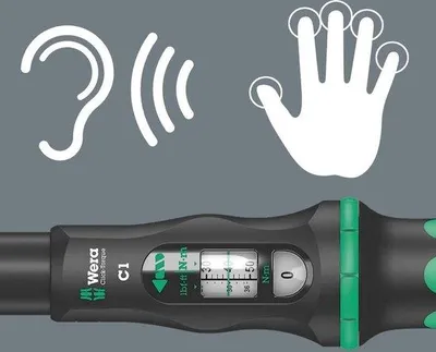 Immagine prodotto di Chiave dinamometrica per biciclette C 1 con meccanismo a scatto, nero-verde, 1/2", 10-50 Nm - Precisione - Bicicletta