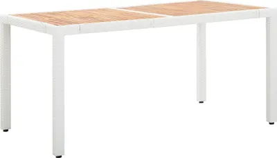 Obrázek produktu pro vidaXL 7dílný zahradní jídelní set Poly ratan bílý