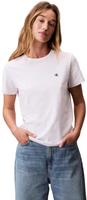Produktbild von Calvin Klein Damen T-Shirt Kurzarm Archive Jersey Tee mit Rundhalsausschnitt, We