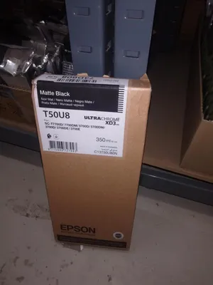 Imagen del producto de Cartucho de tinta Epson, negro mate, T 50U, 350 ml. Modelo: T 50U80N