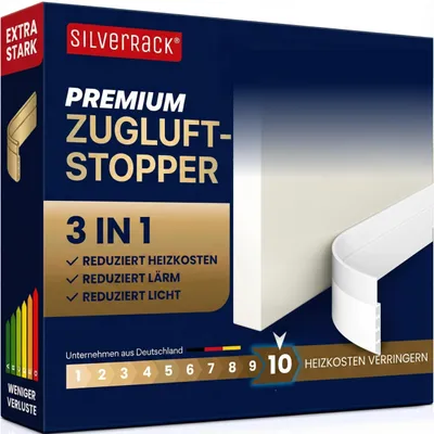 Imagen del producto de Burlete aislante para puertas SilverRack, color blanco, 5 x 1 metro