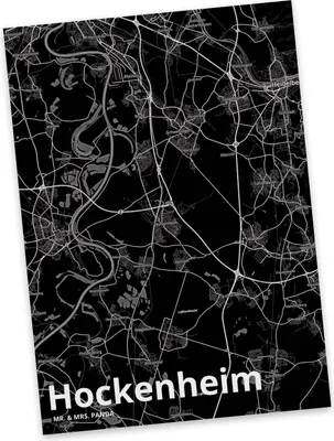 Produktbild von Mr. & Mrs. Panda Postkarte Hockenheim - Geschenk, Ansichtskarten, bildkarte, Stadt Dorf Karte Landkarte Map Stadtplan, Postkarten, Ansichtskarte, Grußkarte