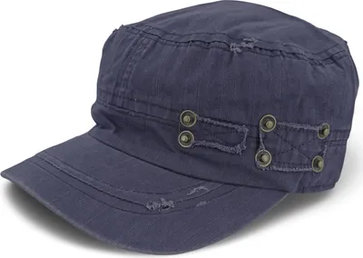 Produktbild von styleBREAKER Uni Military Cap im Destroyed Vintage Look | verstellbares Army Cap aus Baumwolle | Used Look Schirmmütze für Herren und Damen