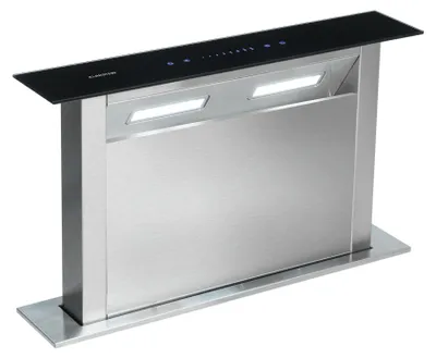 Obrázek produktu pro Klarstein Downdraft digestoř, výsuvná digestoř, tichá digestoř s filtrem, digestoř 60 cm, digestoř s odsáváním/recirkulací se 4 stupni, digestoř s 485 m³/h průtoku vzduchu