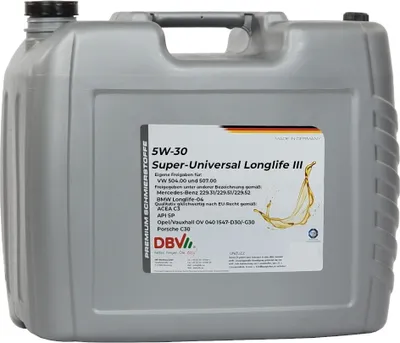 Produktbild von DBV 5W/30 Super-Universal Longlife III 20-Liter-Kanister